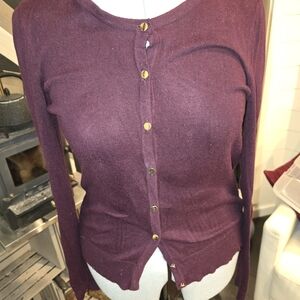 Avenue Women's Deep Burgundy Cardigan